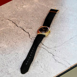 Vintage IWC 18K Gold Watch Cal. C83 28mm Cushion Case Black Dial Wristwatch