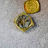 Vintage IWC 18K Gold Watch Cal. C83 28mm Cushion Case Black Dial Wristwatch