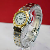 Cartier Santos Octagon Automatic Two-Tone 18K Gold & Steel Watch 24mm