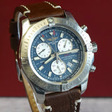 Breitling Colt Chronograph Watch A73388 Date Blue Dial 44mm S.S. - Quartz
