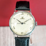 1944 Omega Watch Roman Numerals 16 Jewels 30T2SCPC Wristwatch Ref. 2220 S.S. 33mm
