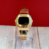 Vintage Pulsar P3 LED Watch 41mm 14K GF & Original Bracelet Digital Wristwatch