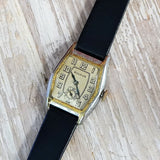 Bulova 1930 Sky King Watch Art Deco Two-Tone Case 17 Jewels Swiss Wristwatch
