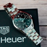 Tag Heuer Carrera Twin-Time Automatic Watch WV2115-0 GMT Date 39mm ALL S.S. Box & Papers
