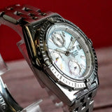 Breitling Chronomat Automatic Watch A13352 Date MOP Dial 40mm ALL S.S.