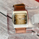 1970s NOS Glycine Compressor High Frequency Automatic Watch 344.171 Day/Date 35mm S.S. TV-Shaped Case
