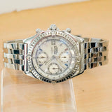 Breitling Chronomat Automatic Watch A13352 Date MOP Dial 40mm ALL S.S.