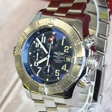 Breitling Avenger Skyland "Blue Thunder" Automatic Watch A13380 Chronograph Date 45mm ALL S.S.