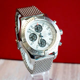 Breitling Colt Chronograph Automatic Watch A13388 Date 44mm ALL S.S. Mesh Band