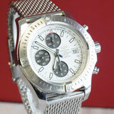 Breitling Colt Chronograph Automatic Watch A13388 Date 44mm ALL S.S. Mesh Band