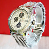 Breitling Colt Chronograph Automatic Watch A13388 Date 44mm ALL S.S. Mesh Band