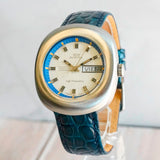 1970s NOS Glycine Vacuum High Frequency Mechanical Watch 343.111 Day/Date 38mm S.S.