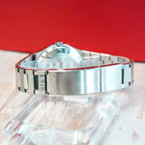 Vintage Movado Surf Automatic Watch Date Green Dial 36mm TV-Shaped ALL S.S. Original Bracelet