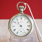 1883 Waltham Pocket Watch 18s Key Wind/Set Grade Wm. Ellery 11 Jewels - With Key