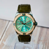 Breitling Super Chronomat Automatic 38 Watch U17356 Date 18K Rose Gold Diamond Bezel & S.S. Original Strap