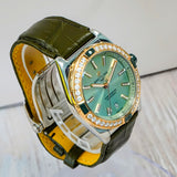 Breitling Super Chronomat Automatic 38 Watch U17356 Date 18K Rose Gold Diamond Bezel & S.S. Original Strap