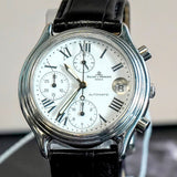 Baume & Mercier Baumatic Chronograph Watch MV040122 Date 36mm S.S. - Original Strap & Clasp