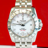 Tudor Hydronaut 20010 Automatic Watch Date 41mm ALL S.S. White Dial Wristwatch