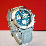 Breitling Colt Chronograph Watch A73388 Date Blue Dial 44mm S.S. Quartz COSC