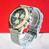 Breitling Colt Chronograph Watch A73388 Date Blue Dial 44mm S.S. Quartz COSC