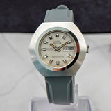 1970s NOS Glycine Vacumm High Frequency Mechanical Watch 343.121 Day/Date 42mm S.S.