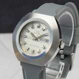 1970s NOS Glycine Vacumm High Frequency Mechanical Watch 343.121 Day/Date 42mm S.S.