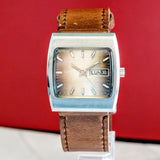 1970s NOS Glycine Compressor High Frequency Automatic Watch 344.171 Day/Date 35mm S.S. TV-Shaped Case