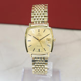 1972 Omega Geneve Automatic Watch 162.0010 Date 24 Jewels 32mm - ALL Gold S.S.