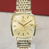1972 Omega Geneve Automatic Watch 162.0010 Date 24 Jewels 32mm - ALL Gold S.S.