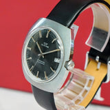 Vintage NOS Glycine Compressor Automatic Watch Date 37mm S.S. Cushion Case Swiss