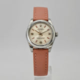 Ladies Rolex Oyster Perpetual 31 Watch Stainless Steel 177200 Pink Baton Markers