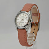 Ladies Rolex Oyster Perpetual 31 Watch Stainless Steel 177200 Pink Baton Markers