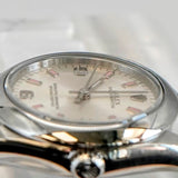 Ladies Rolex Oyster Perpetual 31 Watch Stainless Steel 177200 Pink Baton Markers