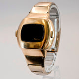 Vintage Pulsar P3 LED Watch 41mm 14K GF & Original Bracelet Digital Wristwatch