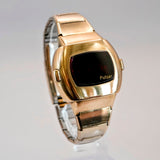 Vintage Pulsar P3 LED Watch 41mm 14K GF & Original Bracelet Digital Wristwatch