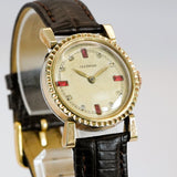 1929 Illinois Watch 15 Jewels Grade 903 Diamond & Ruby Dial 29mm Fancy Case USA