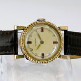 1929 Illinois Watch 15 Jewels Grade 903 Diamond & Ruby Dial 29mm Fancy Case USA