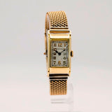 1934 Waltham Tank Watch 17 Jewels Grade No. 767 Art Deco Style Wristwatch 19mm