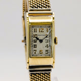 1934 Waltham Tank Watch 17 Jewels Grade No. 767 Art Deco Style Wristwatch 19mm