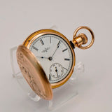 1888 Ladies Elgin Pocket Watch Hunter Case 11J 6s Grade 94 Roman Numerals USA
