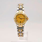 Vintage Gucci Ladies Watch 9040L Date 26mm ALL Two-Tone S.S. Original Bracelet Swiss