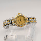 Vintage Gucci Ladies Watch 9040L Date 26mm ALL Two-Tone S.S. Original Bracelet Swiss
