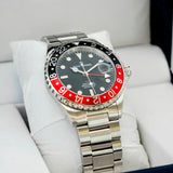 Revue Thommen Diver GMT Automatic Watch Date 17572.2236 42mm ALL S.S. Black & Red Bezel - 2-Box & Papers