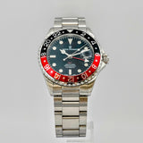 Revue Thommen Diver GMT Automatic Watch Date 17572.2236 42mm ALL S.S. Black & Red Bezel - 2-Box & Papers
