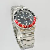 Revue Thommen Diver GMT Automatic Watch Date 17572.2236 42mm ALL S.S. Black & Red Bezel - 2-Box & Papers