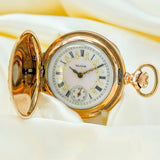 1898 Elgin Dress Ladies Pocket Watch 0s 15 Jewels Grade 129 Fancy Case & Dial GF Hunter Case