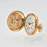 1898 Elgin Dress Ladies Pocket Watch 0s 15 Jewels Grade 129 Fancy Case & Dial GF Hunter Case