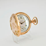 1898 Elgin Dress Ladies Pocket Watch 0s 15 Jewels Grade 129 Fancy Case & Dial GF Hunter Case