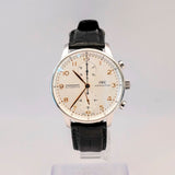 IWC Portugieser Chronograph Automatic Watch IW371445 41mm Original Strap Swiss