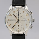 IWC Portugieser Chronograph Automatic Watch IW371445 41mm Original Strap Swiss